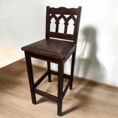 定価30000円 カウンターチェア ハイチェア ダイニングチェア レザー アンティーク調 イデア 椅子 一人掛け椅子
