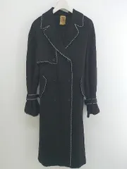 tnewties ベッドでクッキーを食べないでウールコート ロングコート 黒