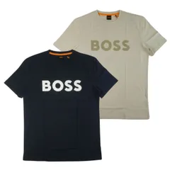 ヒューゴボス HUGO BOSS ◆新品◆ Tシャツ 半袖 メンズ コットン Thinking 1 BOSSロゴ ショートスリーブ ベージュ ダークブルー 50481923 10246016 HB-497 HB-498