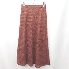 ◇ ⊇ nano universe ナノ ユニバース シンプル系 ロング丈 タイト スカート サイズF レッド系 レディース E  【1507160017170】