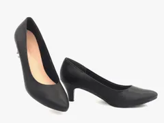 レディース パンプス フォーマル オフィス 5001A 黒 プレーン アーモンドトゥ 入学式 卒業式