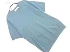 green label relaxing グリーンレーベルリラクシング ユナイテッドアローズ 半袖 サマー ニット セーター sizeS/青 ■◆ メンズ