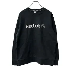 Reebok ロゴスウェット トレーナー M ブラック リーボック カットソー プルオーバー トップス 古着卸 アメリカ仕入 a708-6035