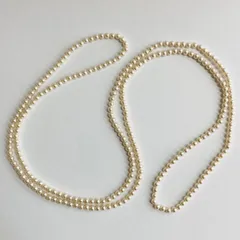 【再販】貝ベビーパール2Wayロングネックレス/エンドレス仕上げ/約4.5mm約120cm/Lt.クリーム/日本製
