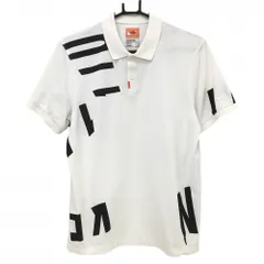 【美品】ナイキ 半袖ポロシャツ 白×黒 DRY-FIT メンズ M ゴルフウェア NIKE