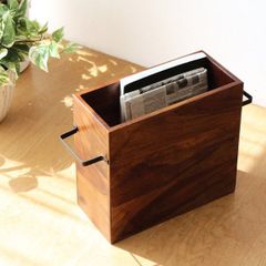 シーシャムウッド＆アイアン 木製ファイルボックス A4対応 天然木 シーシャムウッド＆アイアン 木製ファイルボックス A4対応 天然木