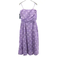 未使用 レインスプーナー ペイズリー柄 アロハ キャミワンピース パープル reyn spooner タグ付き レディース 古着 【240510】