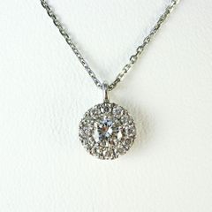 Pt セイコージュエリー 服部時計店 ダイヤモンド 0.50ct ネックレス 
