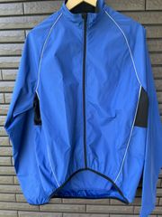 Morethan サイクルジャケット 長袖 メンズ ウインドブレーカー (UVカット/バックポケット/収納可能/反射材付き)