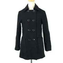日本製★シップス/Ships★ウール/ショート丈/Pコート【レディースS/黒/black】アウター/Coat/Jacket/Jumper/Made in Japan◆cBH770<sale>のサムネイル