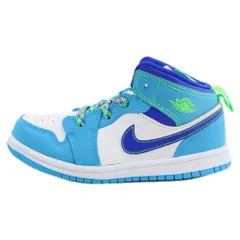 NIKE (ナイキ) TD Air Jordan 1 Mid SE Sprite エア ジョーダン 1 ミッド スプライト ミッドカットスニーカー キッズ DA8013-400 ブルー/ホワイト US9C/15.0cm