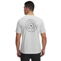 【送料無料】 アンダーアーマー メンズ Tシャツ トップス Men's Under Armour Project Rock Wire Short Sleeve Graphic Tee White