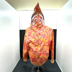 06w14861 アベイシングエイプ A BATHING APE   MARBLING CAMO SHARK RELAXED FIT FULL ZIP HOODIE  パーカー  サイズS【中古品】