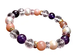 アメジスト ブレスレット パワーストーン ブレスレット レディース 天然石 数珠 アクセサリー レディースブレスレット