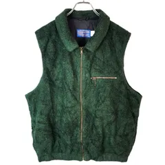 90s～ペンドルトンPendletonジップアップボアベストフリースベストアウターレイヤードスタイル緑グリーンレトロvintageヴィンテージ41214