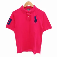 ポロ バイ ラルフローレン Polo by Ralph Lauren タグ付き ポロシャツ ロゴ 刺繍 ビッグポニー 3 鹿の子 半袖 L 160cm ピンク /HO◇ 0213