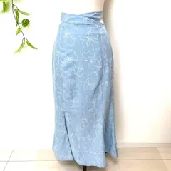 エムズエキサイト✨レディース♡マーメイドスカート ロング 水色系 F おしゃれ