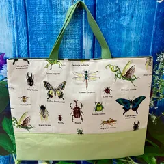 No.34 キッズ　レッスンバック 手さげ 昆虫図鑑 通園バッグ