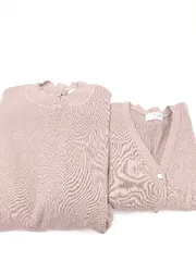 ◇ ⊇ Noela ノエラ アンサンブル ニットワンピース カーディガン サイズフリー ブラウン系 レディース E  【1504240016207】