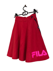 N1082.　FILA蛍光ロゴ・フレアスカート赤L / FILA