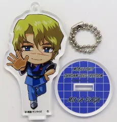 【中古】キーホルダー ムウ・ラ・フラガ 「ハピクロ! 機動戦士ガンダムSEED FREEDOM かべきゅん アクリルスタンドチャーム」