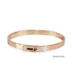 HERMES Kelly Bracelet 18K Rose Gold ピンクゴールドブレスレット SH