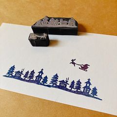 【クリスマス】景色 シルエット はんこセット