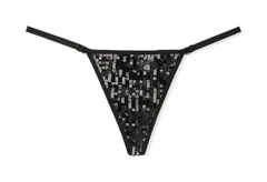 #F24 Victoria's Secret ヴィクトリア シークレット スパンコール メッシュ Vストリング Tバック ショーツ ビクトリアシークレット ヴィクシー