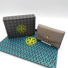 TORY BURCH トリーバーチ 財布 折り財布 三つ折り ゴールド金具 グレージュ 箱/袋付