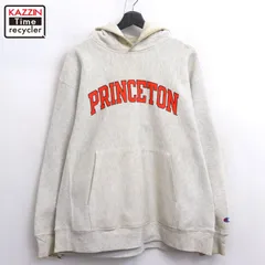 00s Champion PRINCETON プリンストン カレッジプリント リバースウィーブスウェットパーカー メンズ 表記Lサイズ