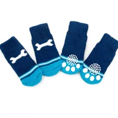 ☆ ネイビー.ボーン ☆ ペット靴下M ☆ ペット 靴下 ソックス yapetsocks2528 犬 滑り止め 靴下 犬用 ソックス 犬用靴下 犬用ソックス フットカバー くつ下 くつした ペット用 小型犬用 いぬ イヌ ペット靴下 ペットくつした