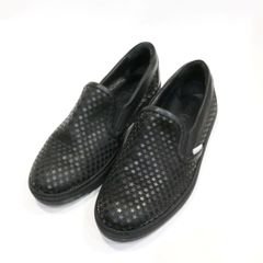 【中古A】JIMMY CHOO ジミーチュウ 40 25.0cm メンズ スニーカー スリッポン 黒 中古A 古着