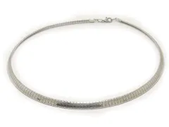 ネックレス チェーン オメガタイプ SVカラー 6.0ミリ 約44cm　ステン