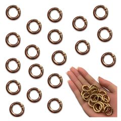 カラビナ 丸 ゴールド KC金 20ｍｍ 20個 サークル リング 金具 キーリング キーホルダー リングショルダー アクセサリー ハンドメイド パーツ BD4177