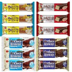 ブルボン 濃厚チョコブラウニー 濃厚チョコブラウニーリッチミルク 濃厚トリプルチーズケーキ シルベーヌバー 4種セット 各3個 計12個セット