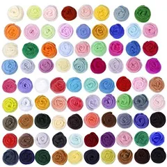 85色セット 羊毛 フェルトウール セット DENNTY 羊毛繊維 ふわふわ 可愛い カラフル ウールキャンディ 初心者様 羊毛キット 手芸セット 手作り DIY素材 ハンドクラフト 85色セット