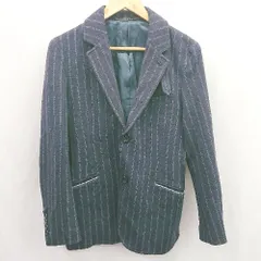 ◇ ⊇ MEN'S BIGI メンズ・ビギ ストライプ柄 長袖 ジャケット サイズ2 ネイビー系 メンズ E  【1506130009085】のサムネイル