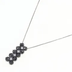 管AW0503】ブラックダイヤモンド ネックレス K18WG 40ct | www