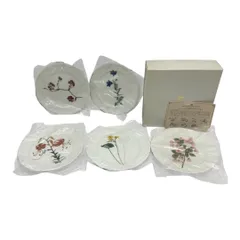 極美品 NARUMI ナルミ シーボルト 絵柄 皿 5枚セット ボーンチャイナ BONE CHINA ♯1099010170