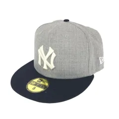 美品 NEW ERA ニューエラ  ニューヨークヤンキース キャップ  グレー ワールドシリーズ1923 アクリル・毛 メンズ　240001097258