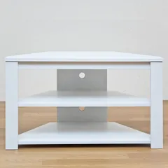 テレビ台　TV台　シンプル　オープンテレビ台　置台　ボード　コーナー　角　コンパクト　ラック　棚　ホワイト(WH)　(S140)FB-412WH★(1)Wega　コーナーTVボード　WH