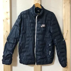 NIKE/ナイキ 中綿ライトダウン ダウン リブゴム メンズ S ネイビー