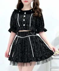 夢展望公式 [新品未使用] サマーツイードミニセットアップ [ブラック] 他カラー別ページ有 dearmylove ジャケット・ブルゾン その他ジャケット・ブルゾン 535701-02