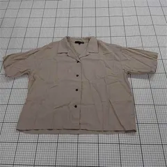 ◇ ⊂ Sugar spoon シュガー スプーン リネン混 半袖 シャツ ブラウス サイズF ベージュ系 レディース E  【1509100081081】