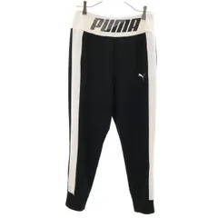 PUMA プーマ スウェットパンツ M 黒×白 メンズ 古着
