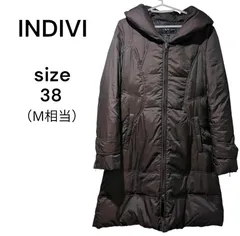 INDIVI　インディビ　ダウンコート　ロング　38 М相当　黒系　レディース　婦人服　アウター