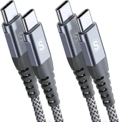 タイプc ケーブル 2M/2本セットPD対応 60W急速充電(USB C&USB C ケーブル) iPhone16 充電ケーブル充電器 Type-c アイフォン16 15/いphone16 15 pro MaxiPad Pro/Air/mini6MacBo