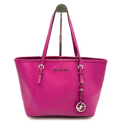 【美品】MICHAEL KORS　マイケルコース　MK　トートバッグ　ハンドバッグ　ピンク　ショッキングピンク　ビビットピンク　パープル　紫　レディース