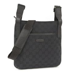 GUCCI ショルダーバッグ GGキャンバス ブラック 122793