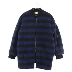 VALENTINO (ヴァレンチノ) ロング ボーダーボンバージャケット 0000034314 01 ブラック/ブルー レディースのサムネイル